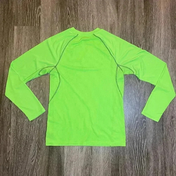 Mens C9 Neon Green Long Sleeve Athletic Shirt - S - Picture 3 of 4